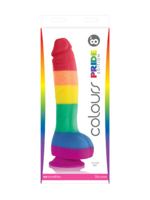 colours pride edition 8 inch dong rainbow