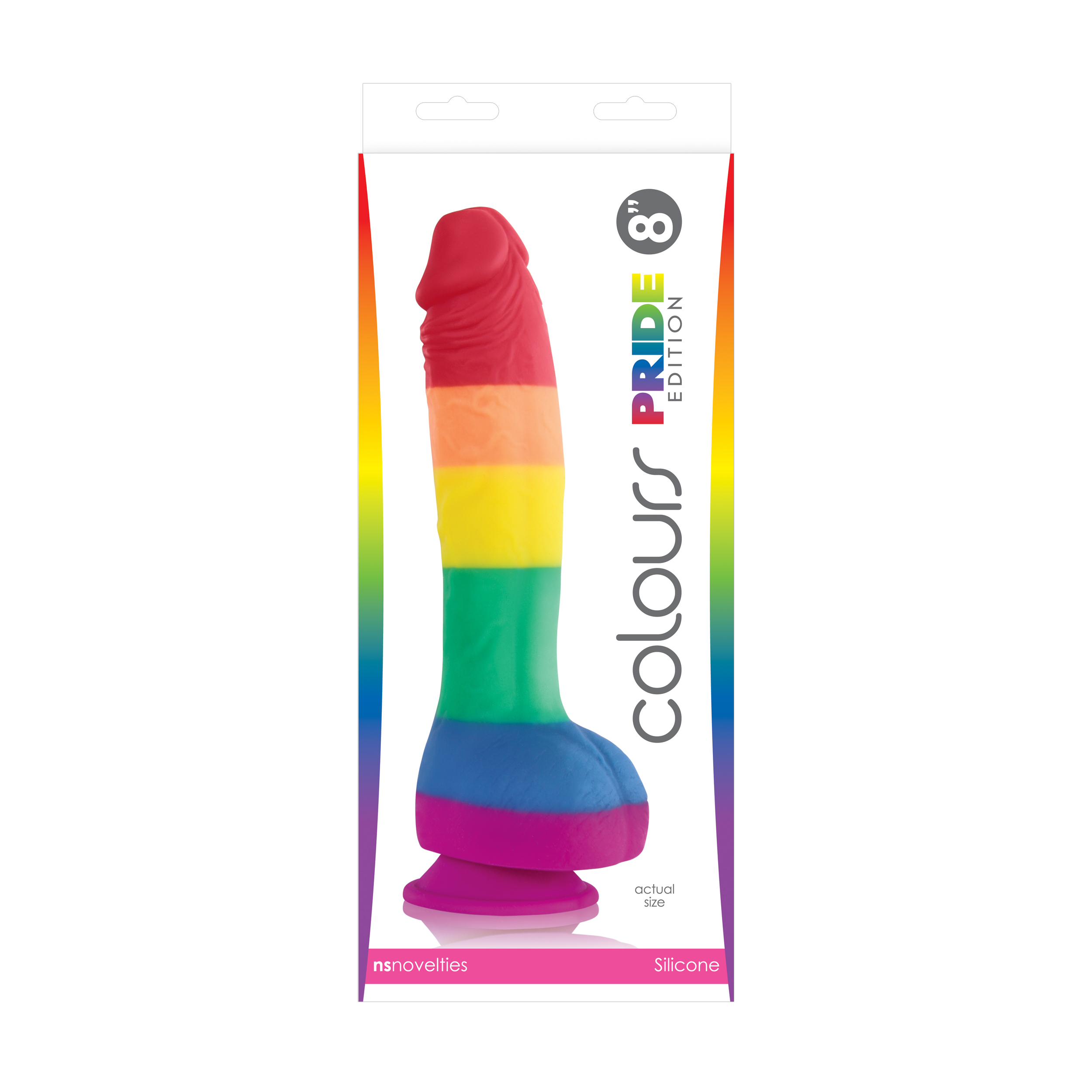 colours pride edition 8 inch dong rainbow