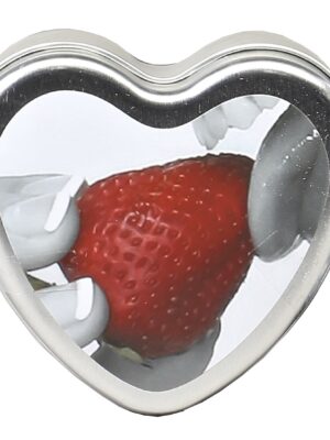 edible heart candle strawberry 4 oz