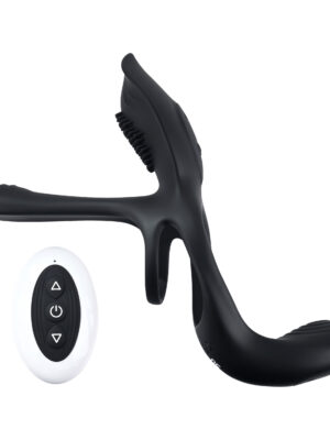 playboy pleasure the 3 way cock ring black