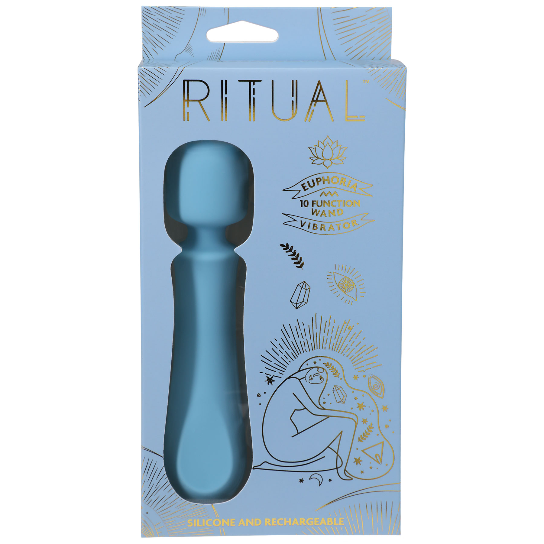 ritual euphoria rechargeable silicone wand vibe blue ritual euphoria rechargeable silicone wand vibe blue