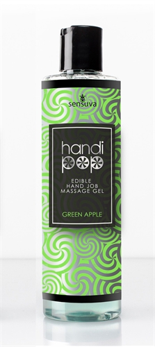 handi pop handjob massage gel green apple 4.2 oz.