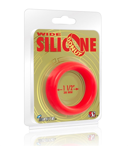wide silicone donut red 1.5 inch diameter