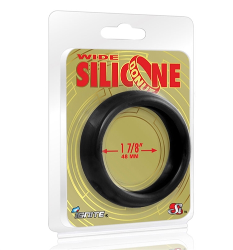 wide silicone donut black 1.88 inch diameter