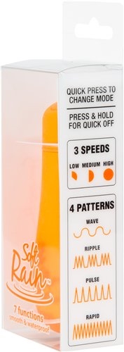 soft rain power bullet 3 inch breeze coated 7 function orange