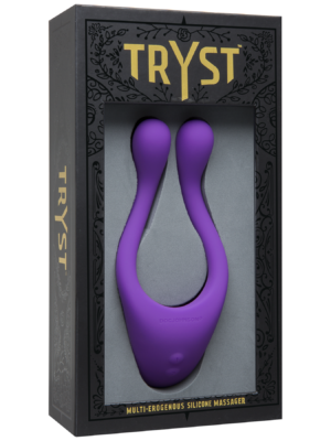 tryst multi erogenous zone silicone massager purple