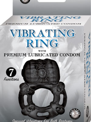 vibrating ring black pulsating erection keeper black