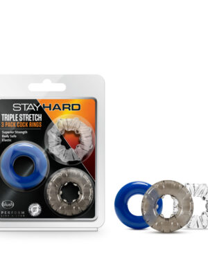 stay hard triple stretch 3 pack cock rings