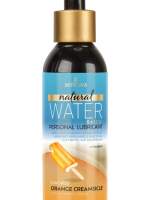natural water based personal lubricant orange creamsicle 4 fl. oz. (125ml) bottle