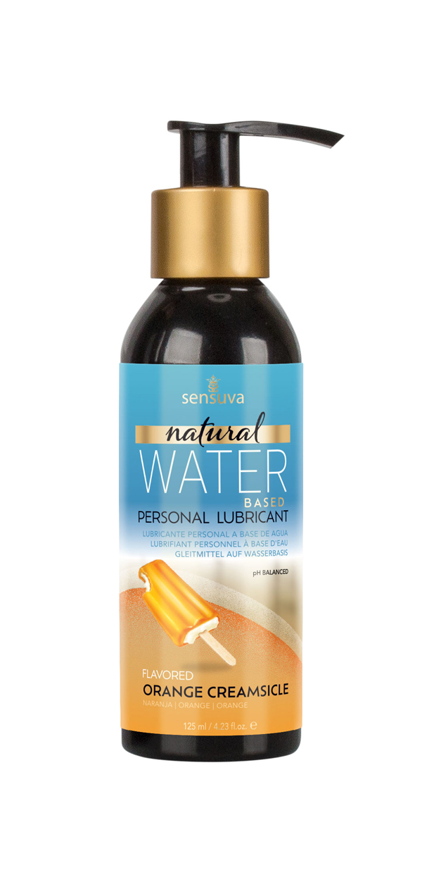 natural water based personal lubricant orange creamsicle 4 fl. oz. (125ml) bottle