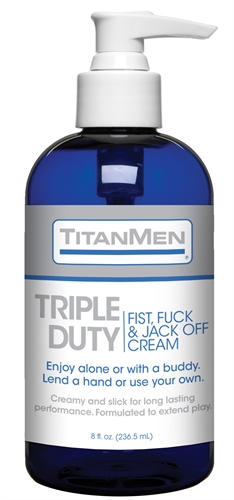 titanmen triple duty fist, fuck and jack off cream bulk 8 fl. oz. titanmen triple duty fist, fuck and jack off cream bulk 8 fl. oz.