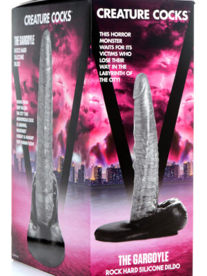 the gargoyle rock hard silicone dildo silver the gargoyle rock hard silicone dildo silver