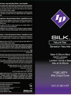 id silk silicone and water blend lubricant 8.5 oz