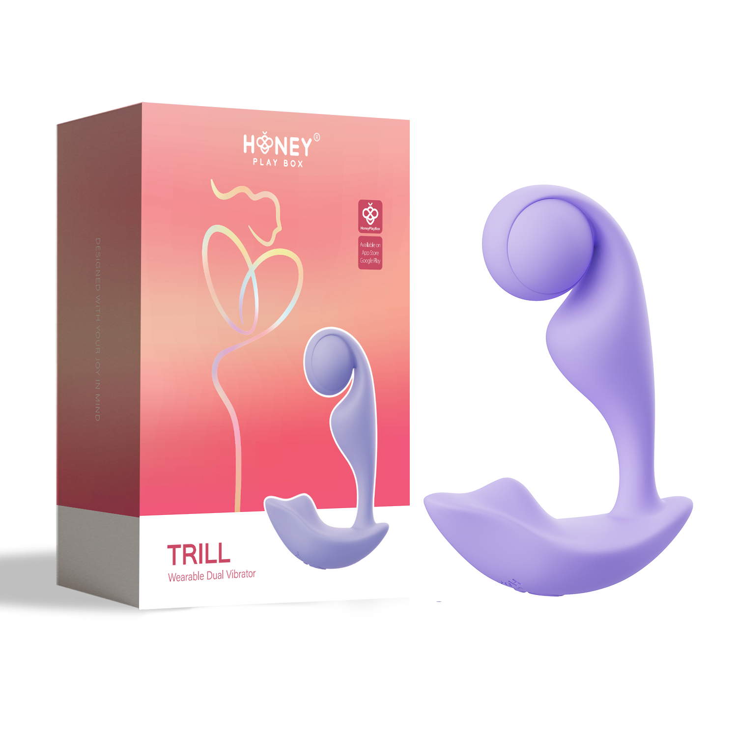 trill wearable dual vibrator lavender
