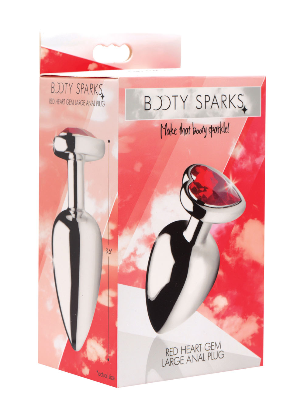 red heart gem anal plug large red heart gem anal plug large