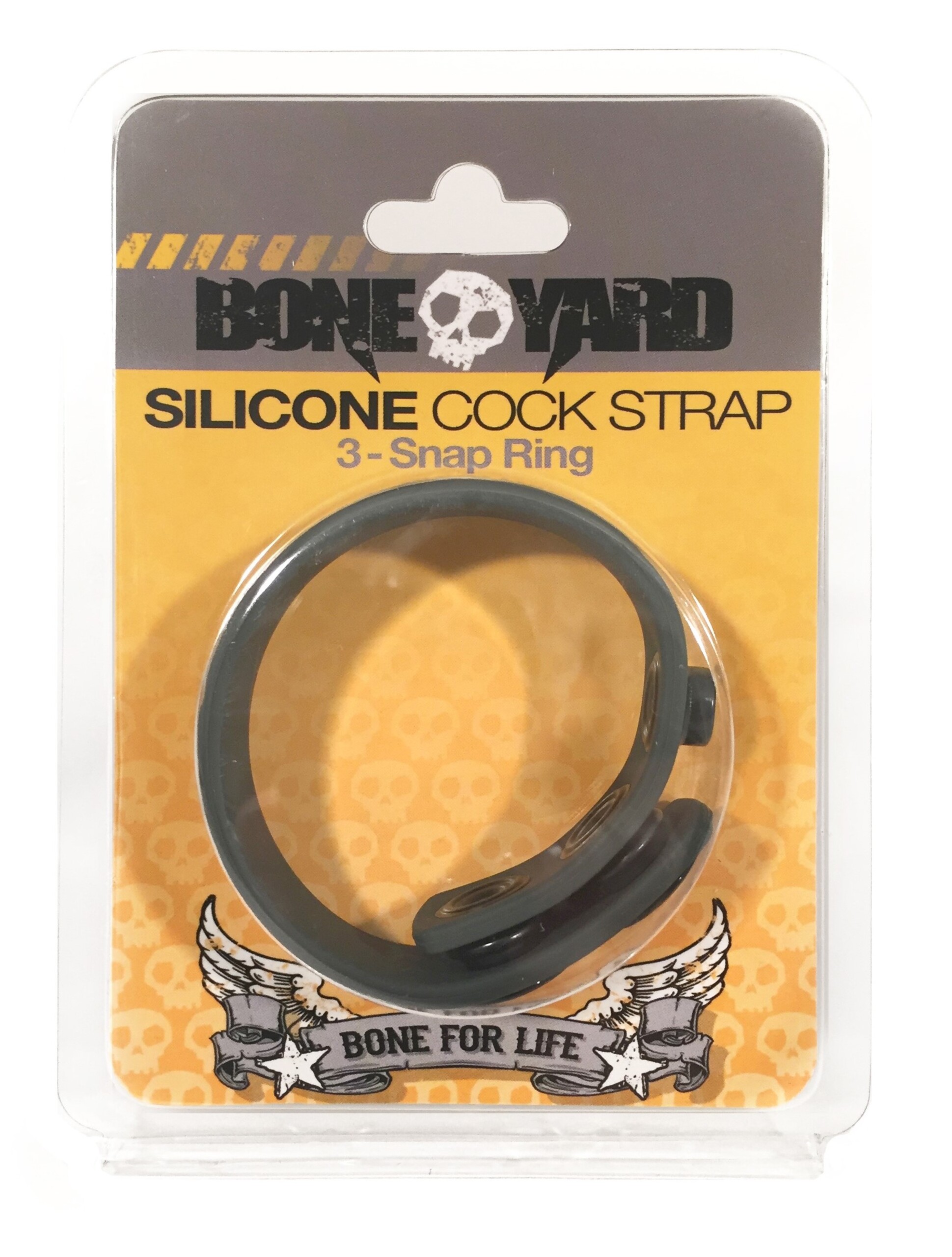 boneyard silicone cock strap 3 snap ring gray