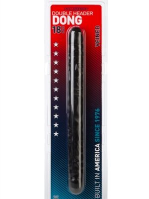 double header 18 inches veined black