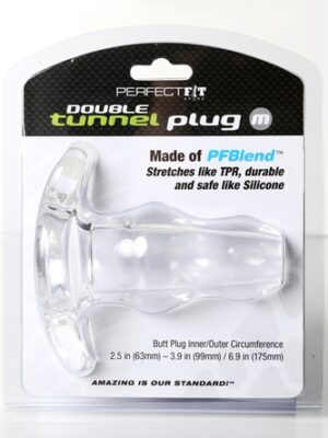 double tunnel plug medium clear