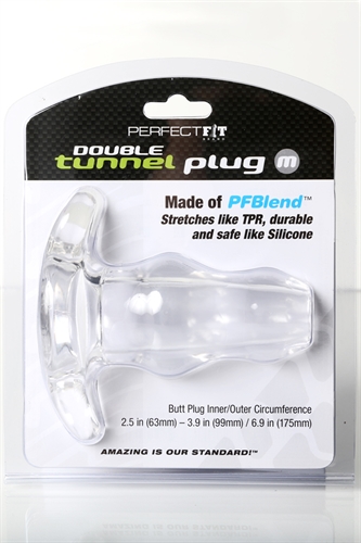 double tunnel plug medium clear