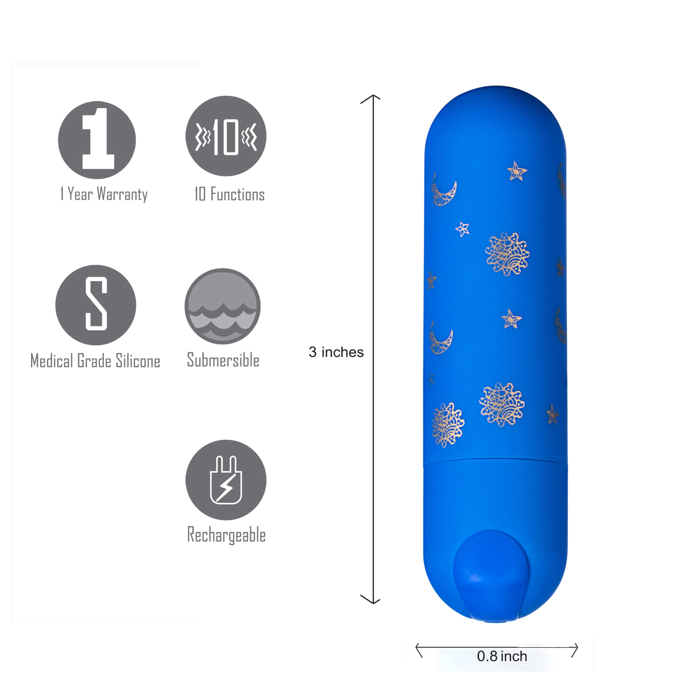 luna super charged mini bullet blue