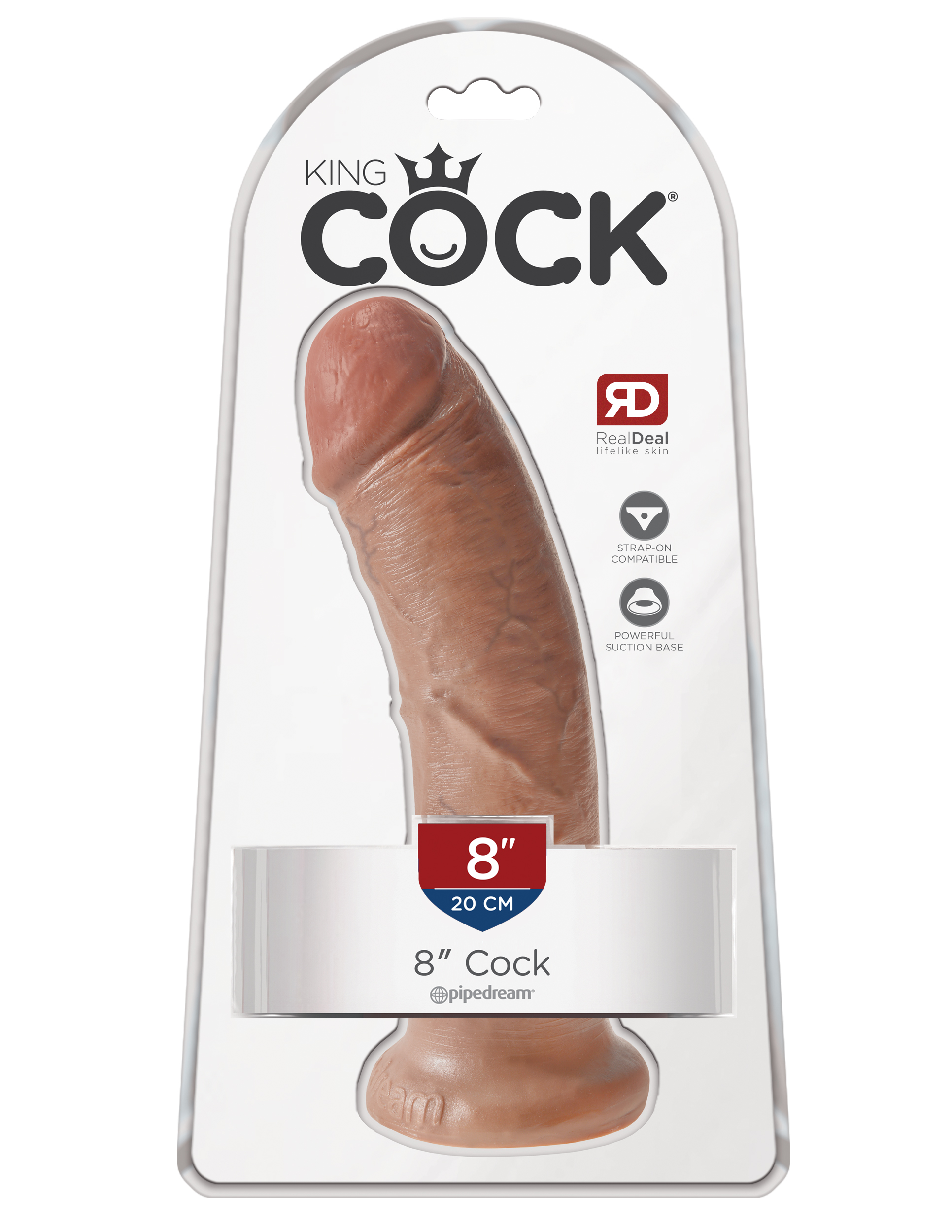 king cock 8 inch cock tan
