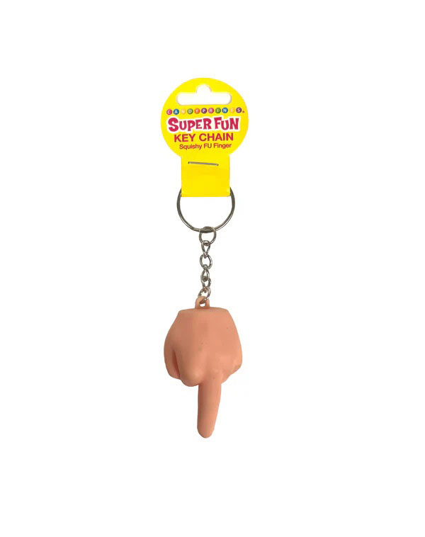 super fun key chain squishy fu finger sold in 6pk