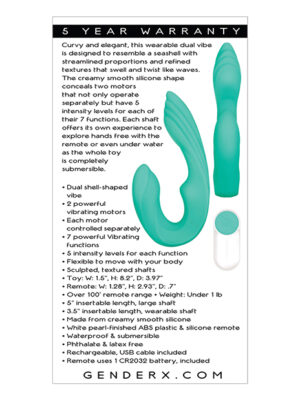 strapless seashell teal