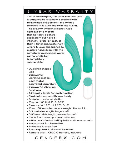 strapless seashell teal