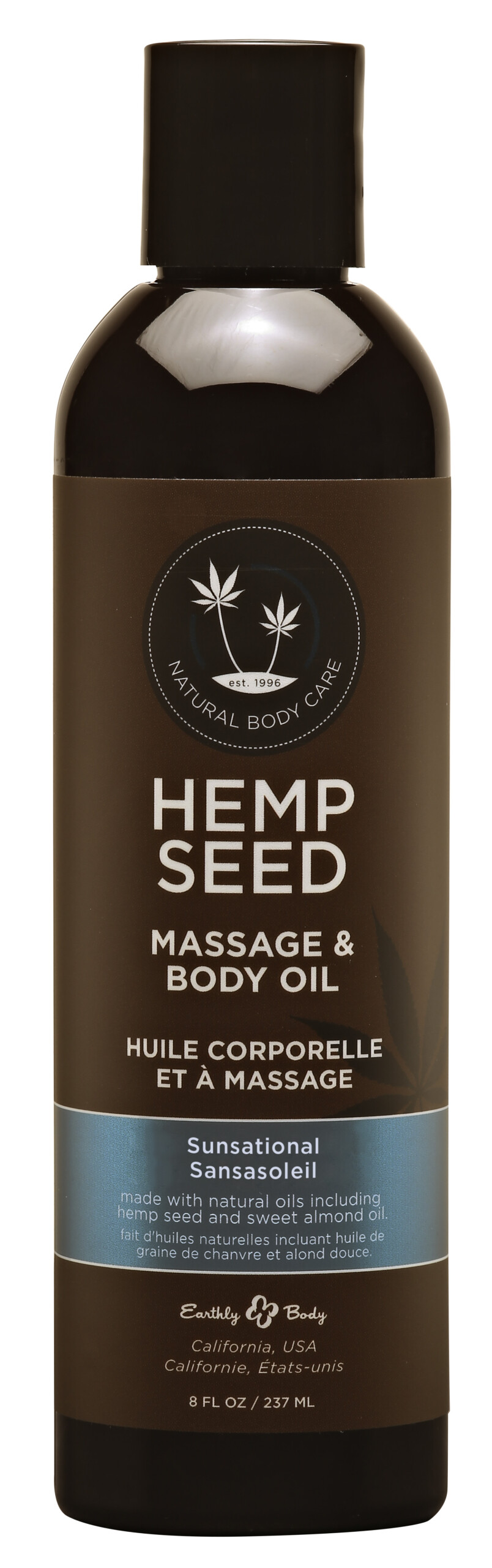 hemp seed massage and body oil sunsational 8 fl. oz./ 237 ml