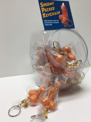 spermy pecker keychain 24 count bowl