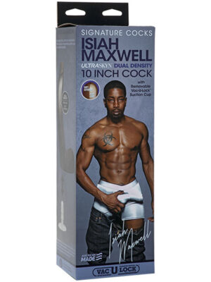 signature cocks isiah maxwell 10 inch ultraskyn cock with removable vac u lock suction cup
