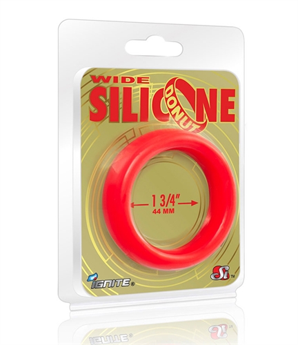 wide silicone donut red 1.75 inch diameter