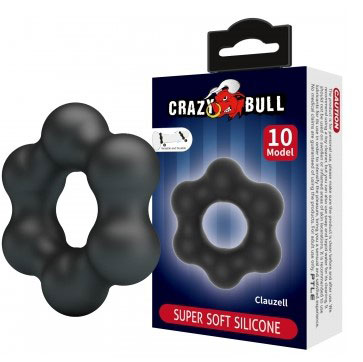 clauzell cockring super soft silicone black