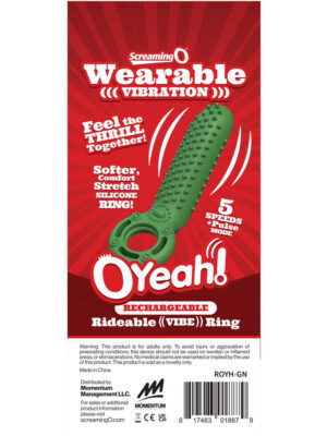 rechargeable o yeah silicone green rechargeable o yeah silicone green