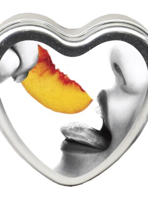edible heart candle peach 4 oz.