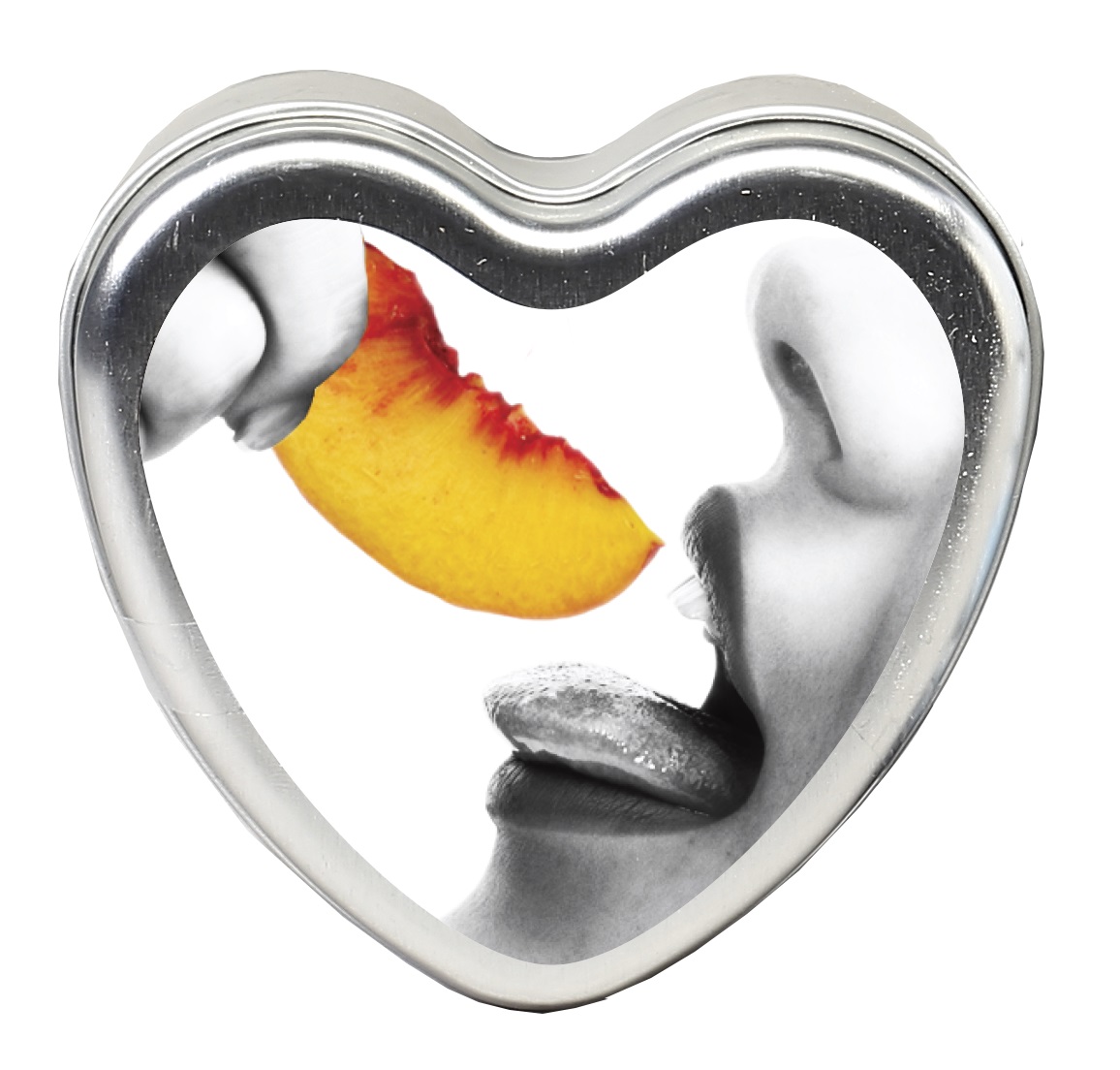 edible heart candle peach 4 oz.