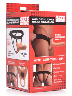 hollow silicone dildo strap on flesh