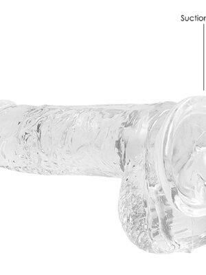 6 inch realistic dildo with balls translucent