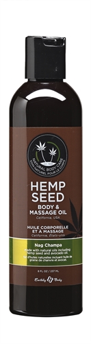 hemp seed massage and body oil nag champa 8 fl. oz./ 237ml