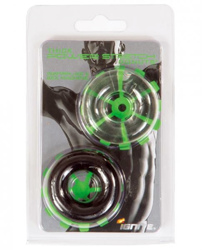 thick power stretch donuts 2 pack black and clear