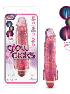 glow dicks molly glitter vibrator pink glow dicks molly glitter vibrator pink
