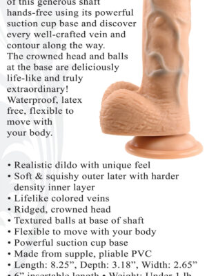 realistic dong 8 inches light realistic dong 8 inches light