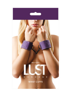 lust bondage wrist cuff purple
