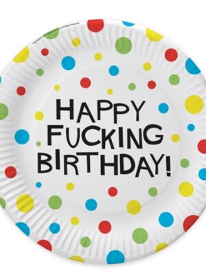 x rated birthday party plates 8 count