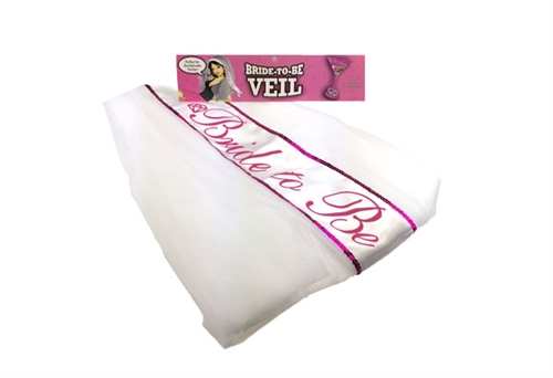 bride to be veil white