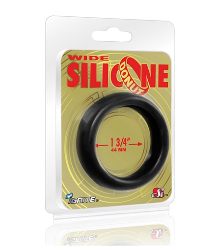 wide silicone donut black 1.75 inch diameter