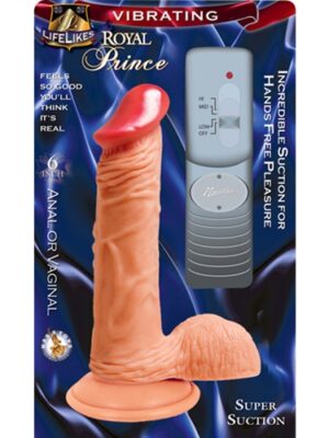 lifelike vibrating flesh royal prince 6"