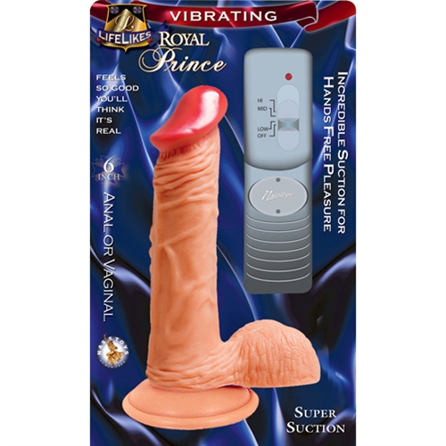 lifelike vibrating flesh royal prince 6" lifelike vibrating flesh royal prince 6"