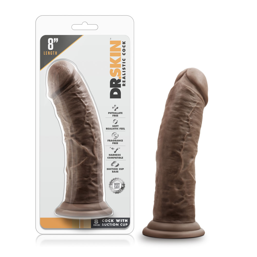 dr. skin 8 inch cock with suction cup chocolate dr. skin 8 inch cock with suction cup chocolate