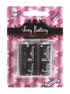 sexy battery lr14 c 2 count card